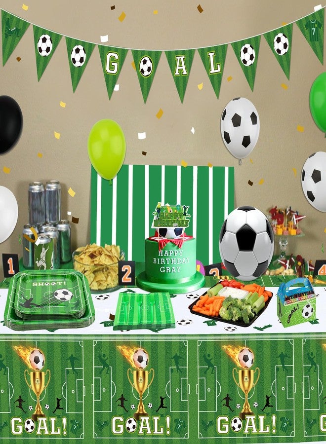 Inspireyee 160 Pack Soccer Party Supplies Sports Theme Birthday Decorations Soccer Party Plates，Napkins，forks Set Soccer Theme Set for Boys Sports Theme Birthday Decorations Serves 40 Guests - Image 3